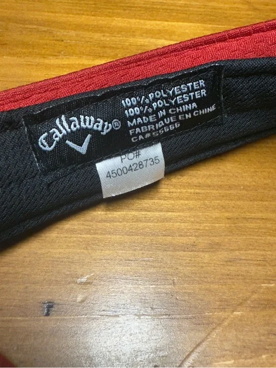 Callaway Red Performance Golf Visor Liquid Metal Rare NWT - Picture 3 of 5